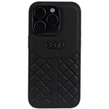 Audi Echtleder iPhone 14 Pro 6,1&quot; schwarz/schwarz Hardcase AU-TPUPPCIP14P-Q8/D1-BK