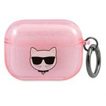 Karl Lagerfeld Glitter Choupette Case for AirPods 3 - Pink