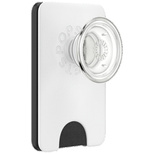 Popsockets PopWallet+ PopGrip PW+ MS G2 MagSafe Brieftaschen-Telefonhalter und -Ständer, Weiß und Transparent