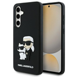 Karl Lagerfeld 3D Rubber Karl&amp;Choupette Case for Samsung Galaxy S24 FE - Black