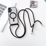 iPhone 17 Case with Crossbody Strap, MagSafe Compatible - Black