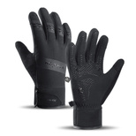 Isolierte Sport-Handyhandschuhe (Größe L) – schwarz