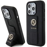 Guess Grip Stand 4G Saffiano Strass case for iPhone 15 Pro Max - black