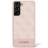 Guess GUHCS23LG4GLPI S23 Ultra S918 rosa/rosa Hartschalenetui 4G Stripe Collection