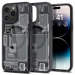 Spigen Ultra Hybrid Mag Case mit MagSafe für iPhone 14 Pro Max – Dunkelgrau (Zero One Pattern)