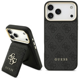 Guess 4G Hülle mit Magsafe Wallet für iPhone 17 Pro Max - Schwarz