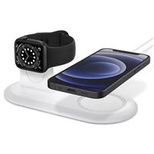 Spigen MAGFIT DUO Apple MAGSAFE &amp; Apple Watch CHARGER STAND WHITE