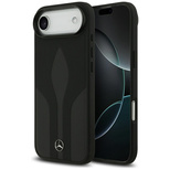 Etui Mercedes Leather The Move MagSafe na iPhone 17 Air - czarne