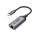 Tech-Protect UltraBoost USB-C auf Ethernet RJ45 1000Mbps Adapter - Schwarz