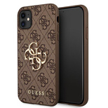 Guess 4G Big Metal Logo Case für iPhone 11 / Xr - Braun