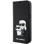 Karl Lagerfeld KLBKP14LSANKCPK iPhone 14 Pro 6.1" bookcase black/black Saffiano Karl & Choupette