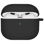 Uniq Nexo AirPods 4 + Ohrhaken Silikonhülle – Schwarz