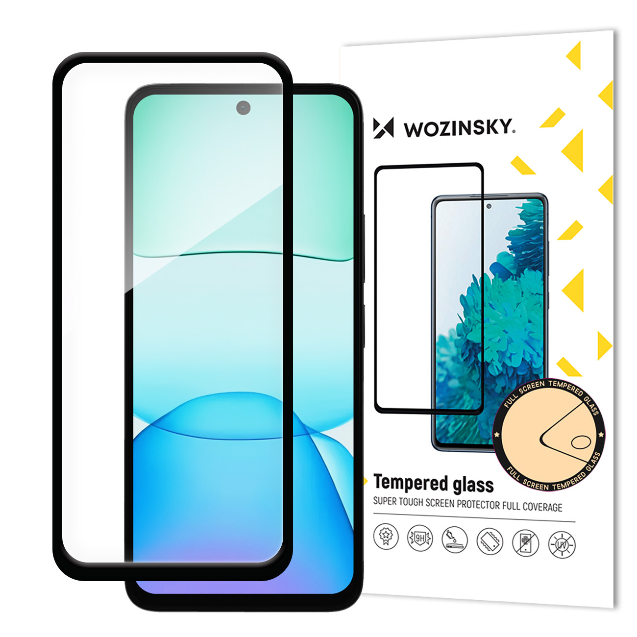 Wozinsky Full Glue Tempered Glass on white background