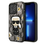 Karl Lagerfeld Flower Ikonik Karl case for iPhone 13 Pro / iPhone 13 - gray