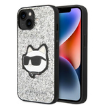 Karl Lagerfeld KLHCP14MG2CPS iPhone 14 Plus 6.7&quot; silver/silver hardcase Glitter Choupette Patch