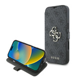 Guess 4G Metal Logo iPhone 16 Plus Case - Black