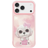 Etui Nimmy Big Eyed Pet 2.0 Dog do iPhone 17 Pro Max - różowe