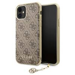 Guess GUHCN61GF4GBR iPhone 11 6.1&quot; / Xr brown/brown hard case 4G Charms Collection