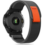 Pasek Tech-Protect Nylon na Garmin Fenix 3 / 5X / 3HR / 5X Plus / 6X / 6X Pro / 7X - czarno-pomarańczowy