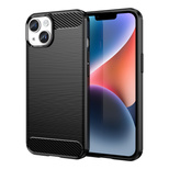 Carbon Case für iPhone 14 Plus flexible Gel-Rückseite schwarz