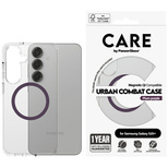 CARE by PanzerGlass Flagship Urban Combat Purple QI Case for Samsung Galaxy S25+ - Transparent