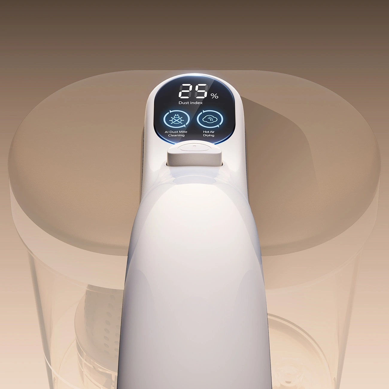 Odkurzacz UWANT posiada czujnik roztoczy informujący o poziomie zanieczyszczenia