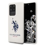 US Polo Silicone Collection Case for Samsung Galaxy S20 Ultra - White