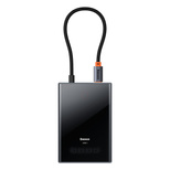Baseus PioneerJoy 8-in-1 USB-C hub HDMI 4K@60Hz + HDMI 4K@30Hz + DisplayPort 8K@30Hz + VGA + 2 x USB-A 3.0 + 2 x USB-C - gray
