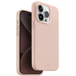 Etui UNIQ Lino Hue Magclick Charging do iPhone 15 Pro - różowe