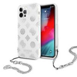 Guess GUHCP12LKSPESI iPhone 12 Pro Max 6.7&quot; silver/silver hardcase Peony Chain Collection