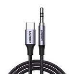 Ugreen AUX stereo audio cable 3.5 mm mini jack - USB Type C for tablet phone 1m black (CM450 20192)