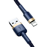 Baseus Cafule USB-A / Lightning 2.4A QC 3.0 Kabel 1 m - Blau-Gold