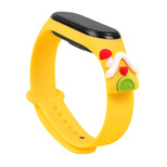 Strap Xmas Wristband für Xiaomi Mi Band 6 / Mi Band 5 Christmas Silicone Strap Armband Gelb (Haus)