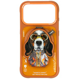 Nimmy Cool&amp;Cute 2.0 Dog Case for iPhone 17 Pro Max with Magnetic Hanger - Orange