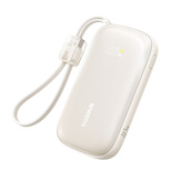 Powerbank Baseus EnerFill FC21 Qpow 3 Ultra 10000mAh 22,5W z dołączonym kablem-smyczą - beżowy