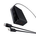 Baseus Digital GaN 3xUSB-C 1xUSB-A 240W Wall Charger with Power Cable - Black