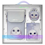 Nimmy Big Eyed Pet 2.0 Rabbit 3-in-1 Handytasche + Geldbörse + Tracker-Hülle, Lila