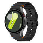 Tech-Protect Silicone Sport Strap for Samsung Galaxy Watch 4 / 5 / 5 Pro / 6 / 7 / FE - Black