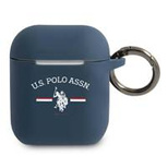 Etui U.S. Polo Assn. Silicone Collection na AirPods 1/2 - granatowe