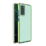 Spring Case clear TPU gel protective cover with colorful frame for Xiaomi Redmi K40 Pro+ / K40 Pro / K40 / Poco F3 / Mi 11i yellow