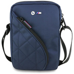 BMW Nylon Pockets &amp; Metal Logo 8" Tablet Bag - Navy Blue