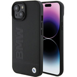 BMW Leather Hot Stamp case for iPhone 15 Plus - black