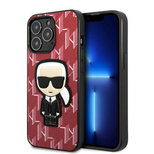 Karl Lagerfeld KLHCP13LPMNIKPI iPhone 13 Pro / 13 6.1&quot; Hardcase Rot/Rot Monogram Ikonik Patch