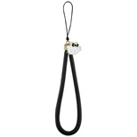 Hello Kitty Nylon Cord Kitty Head Phone Charm - Black