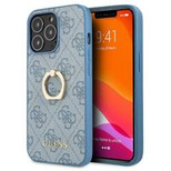 Etui Guess 4G Ring na iPhone 13 Pro Max - niebieskie