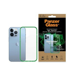 Etui PanzerGlass ClearCase antybakteryjne z certyfikatem Military Grade na iPhone 13 Pro - przezroczysto-zielone