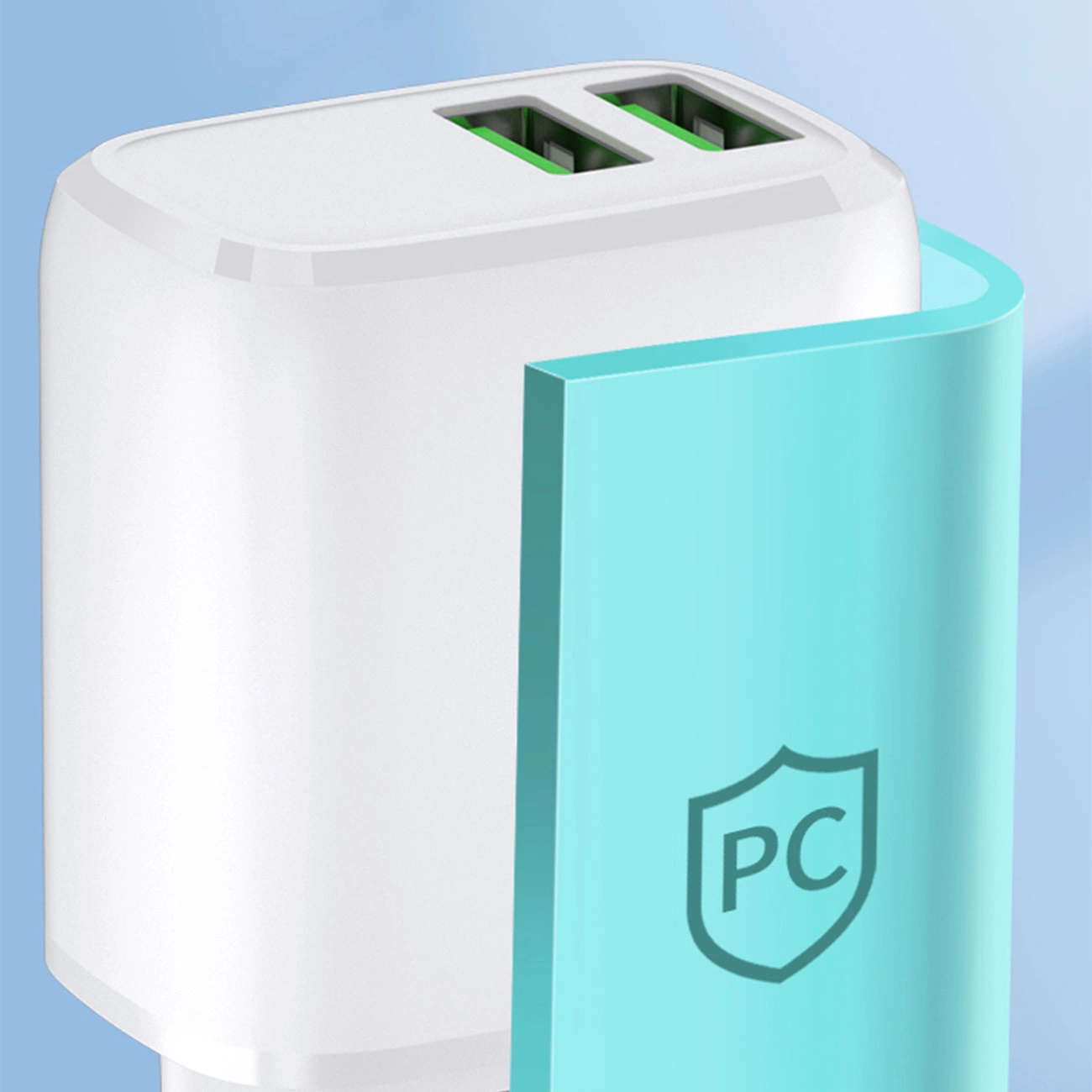 Wozinsky CUWCW 2.4A wall charger housing made of PC and ABS material