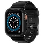 Spigen Rugged Armor Pro Case with Strap for Apple Watch 4 / 5 / 6 / 7 / 8 / SE (44/45 mm) - Black