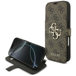 Guess Book 4G Metal Logo Case für iPhone 17 Pro - Braun