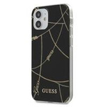 Guess GUHCP12SPCUCHBK iPhone 12 mini 5.4&quot; black/black hardcase Gold Chain Collection